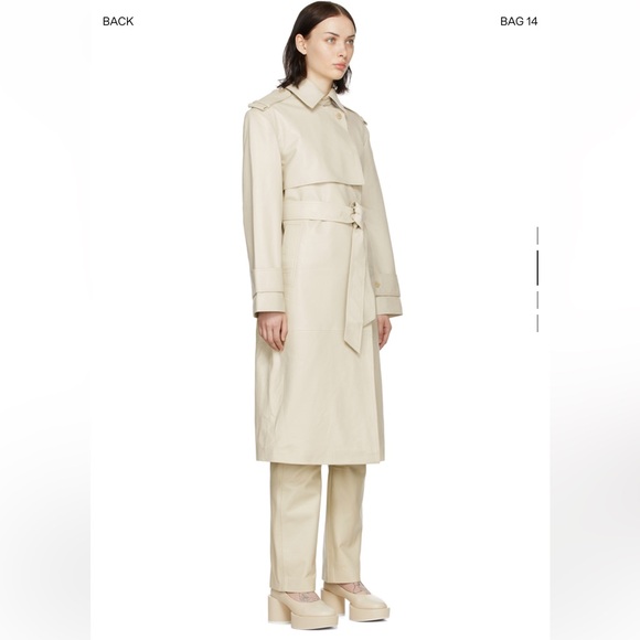 REMAIN BIRGER CHRISTENSEN
Beige Pisonia Leather Trench Coat - Picture 3 of 4
